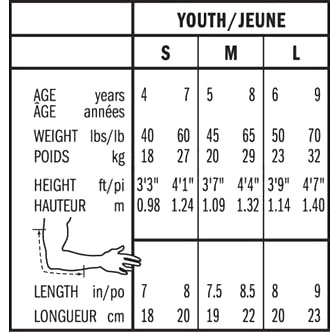 Hockey Elbow Pad Sizing Chart