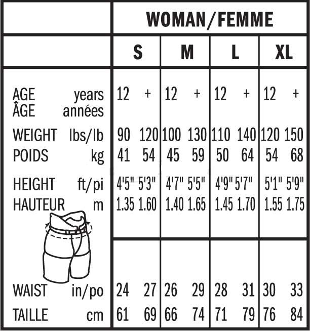 Bauer Glove Size Chart